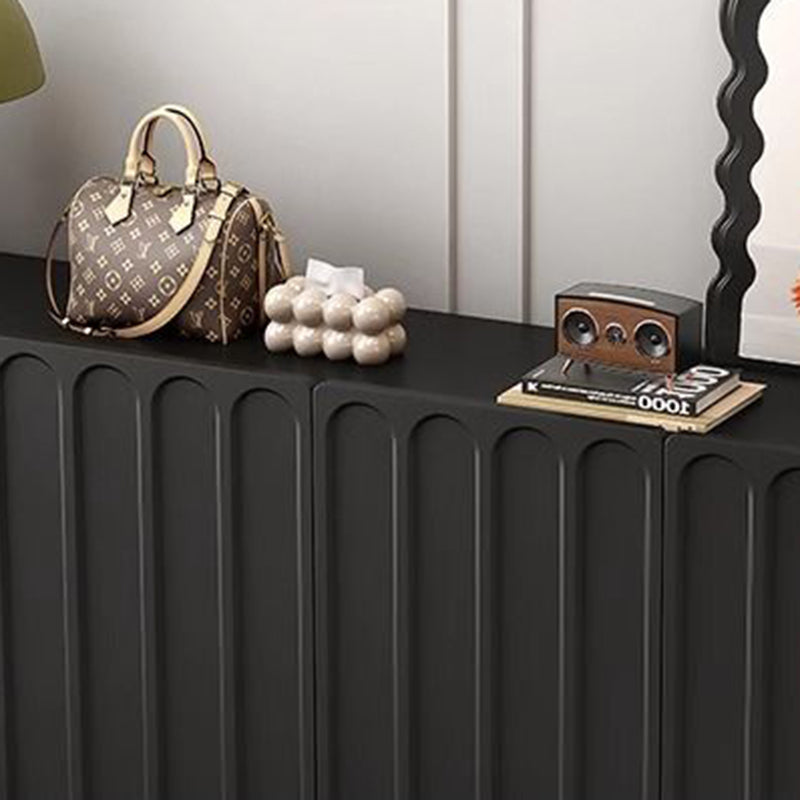 Contemporary Nordic Cream Rectangular Artificial Panel Shoe Storage 2/3 Cabinet For Entryways