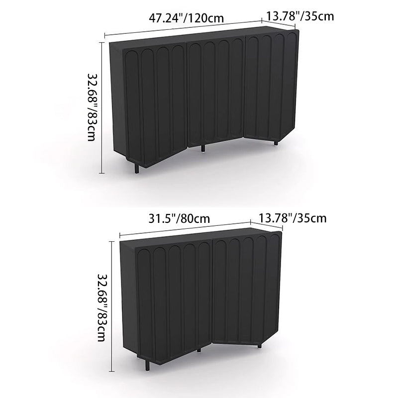 Contemporary Nordic Cream Rectangular Artificial Panel Shoe Storage 2/3 Cabinet For Entryways