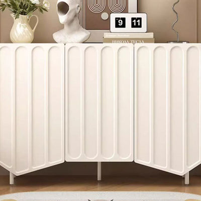 Contemporary Nordic Cream Rectangular Artificial Panel Shoe Storage 2/3 Cabinet For Entryways