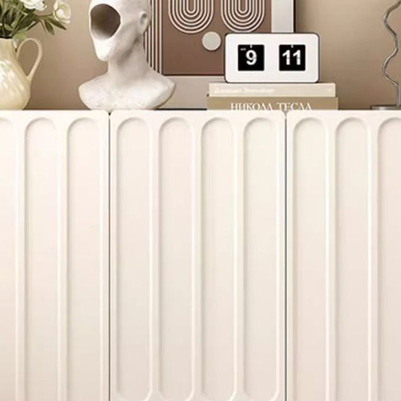 Contemporary Nordic Cream Rectangular Artificial Panel Shoe Storage 2/3 Cabinet For Entryways