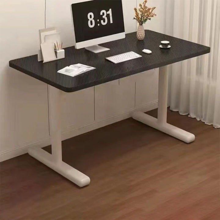 Moderne minimalistische rechteckige Schreibtische aus Karbonstahl und MDF für das Homeoffice 