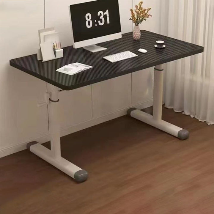 Moderne minimalistische rechteckige Schreibtische aus Karbonstahl und MDF für das Homeoffice 