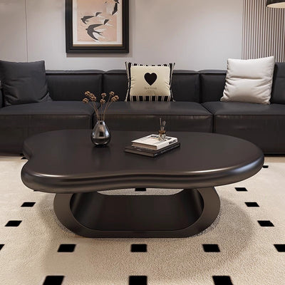 Contemporary Nordic Cloud Shape Alien Irregular Oval Iron Rock Slab Coffee Table For Living Room