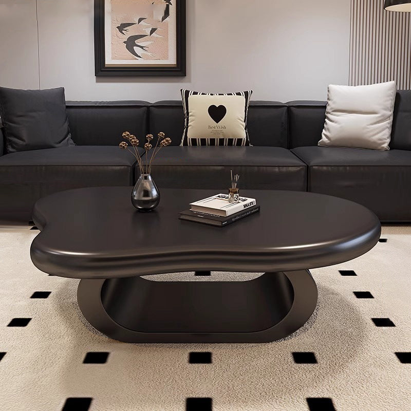 Contemporary Nordic Cloud Shape Alien Irregular Oval Iron Rock Slab Coffee Table For Living Room