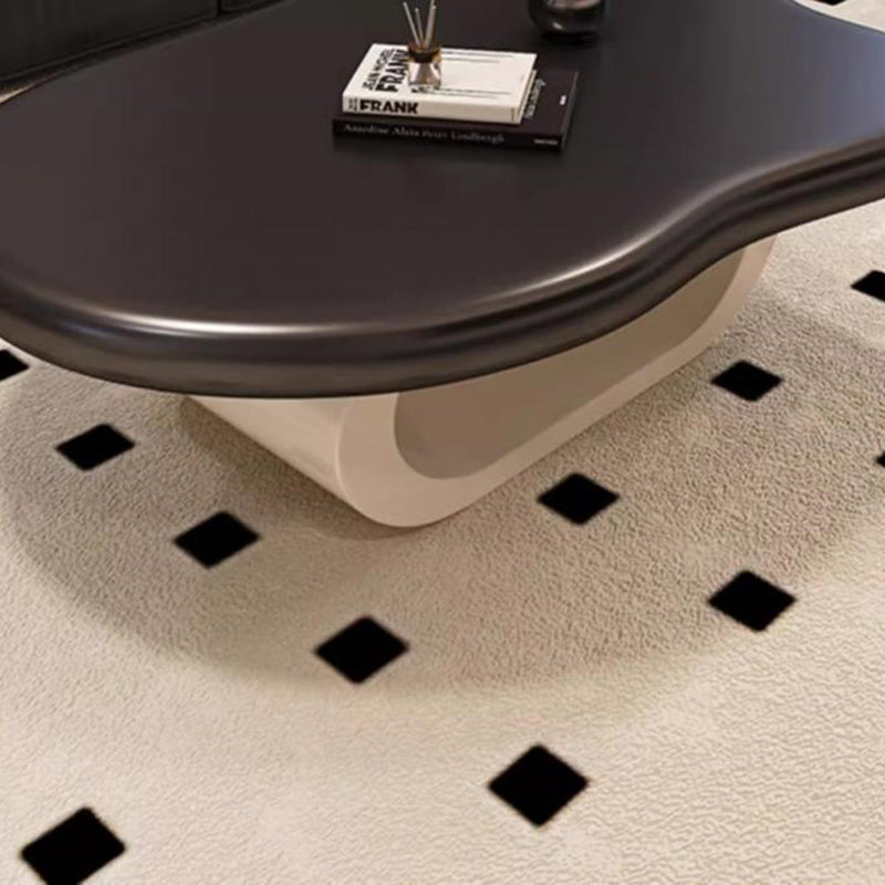 Contemporary Nordic Cloud Shape Alien Irregular Oval Iron Rock Slab Coffee Table For Living Room