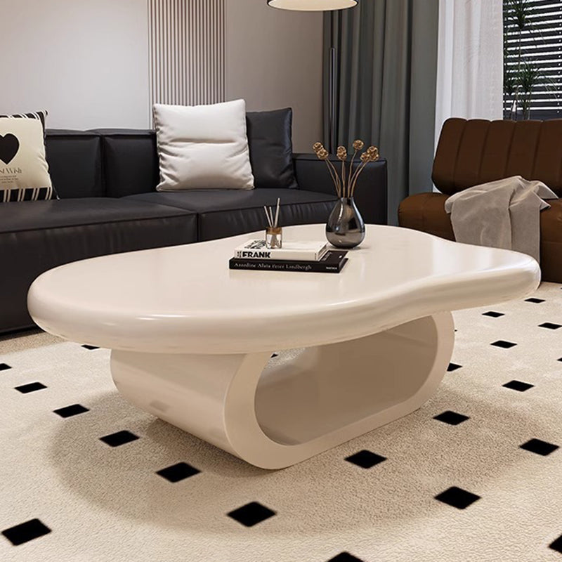 Contemporary Nordic Cloud Shape Alien Irregular Oval Iron Rock Slab Coffee Table For Living Room