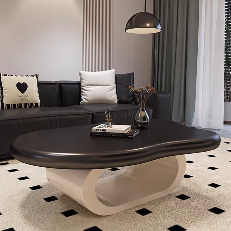 Contemporary Nordic Cloud Shape Alien Irregular Oval Iron Rock Slab Coffee Table For Living Room