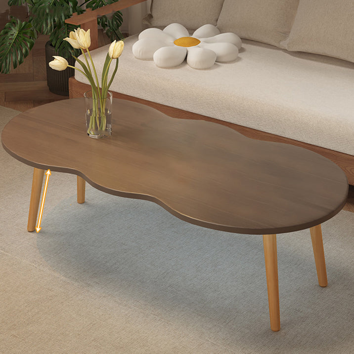 Moderner minimalistischer ovaler Couchtisch in Wolkenform aus Holz-MDF, 1/2 Ebenen, für das Wohnzimmer 