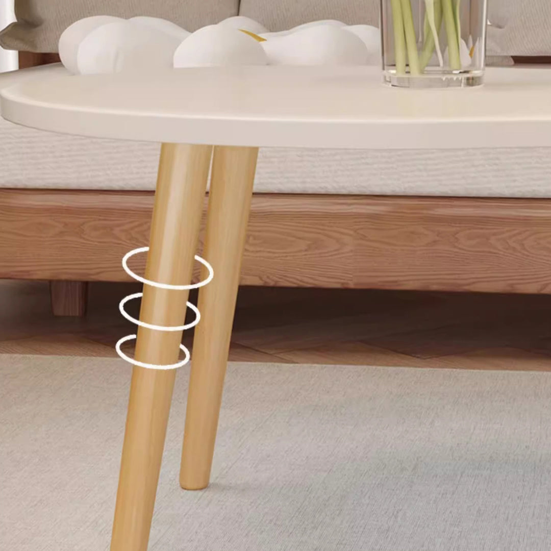 Moderner minimalistischer ovaler Couchtisch in Wolkenform aus Holz-MDF, 1/2 Ebenen, für das Wohnzimmer 