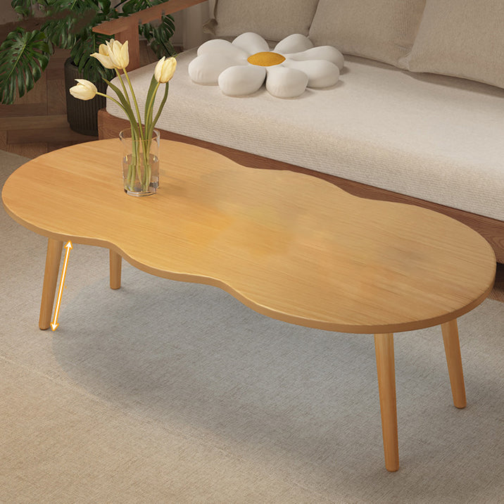 Moderner minimalistischer ovaler Couchtisch in Wolkenform aus Holz-MDF, 1/2 Ebenen, für das Wohnzimmer 