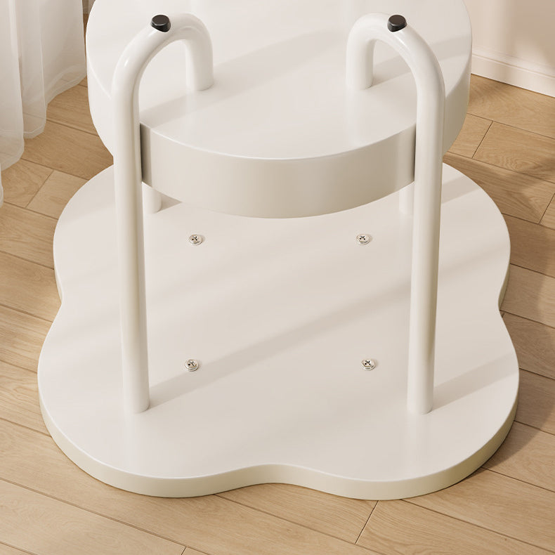 Modern Minimalist Clover Iron Side Table 2-Tier For Living Room