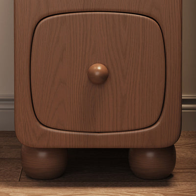 Modern Minimalist Rectangle Wood Nightstand 1-Drawer For Bedroom