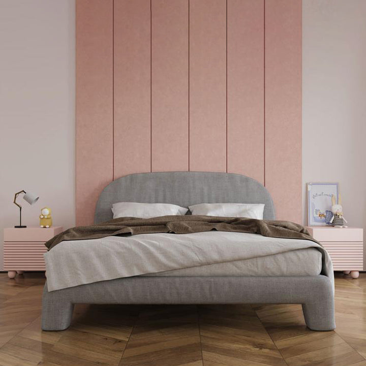 طاولة جانبية مربعة ذات درجين بتصميم عصري سكندنافي كريم لغرفة النوم 