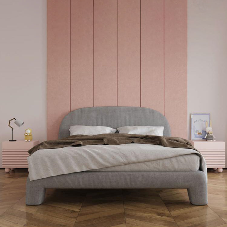 Contemporary Scandinavian Cream Square Density Panel Nightstand 2-Drawer For Bedroom