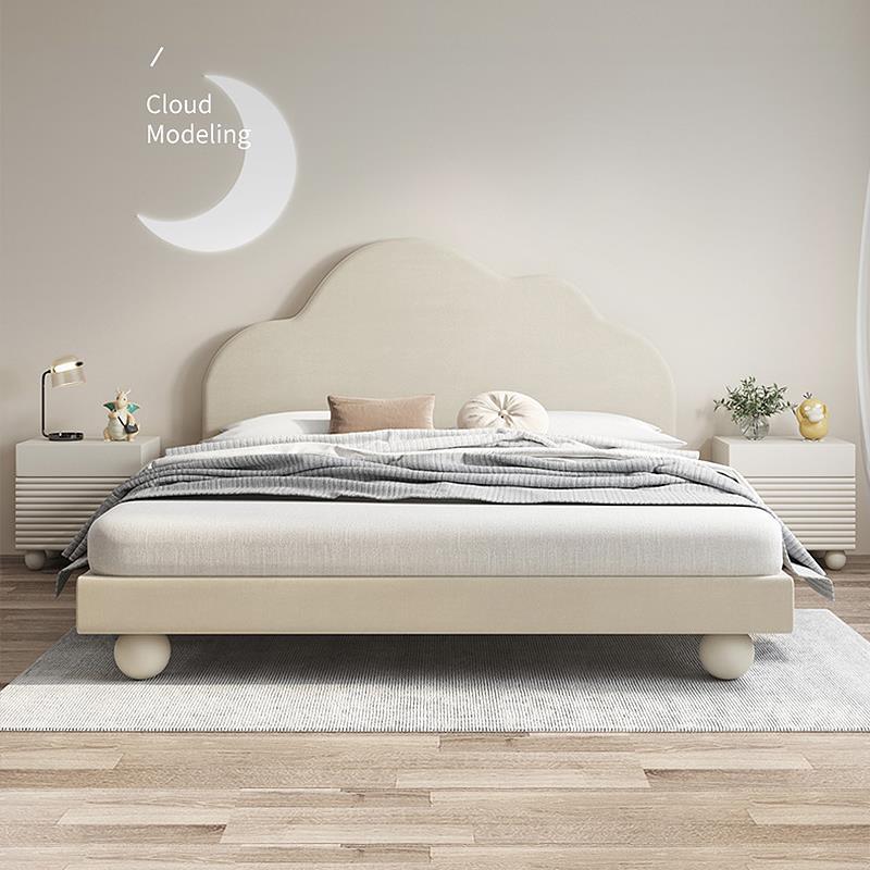 طاولة جانبية مربعة ذات درجين بتصميم عصري سكندنافي كريم لغرفة النوم 