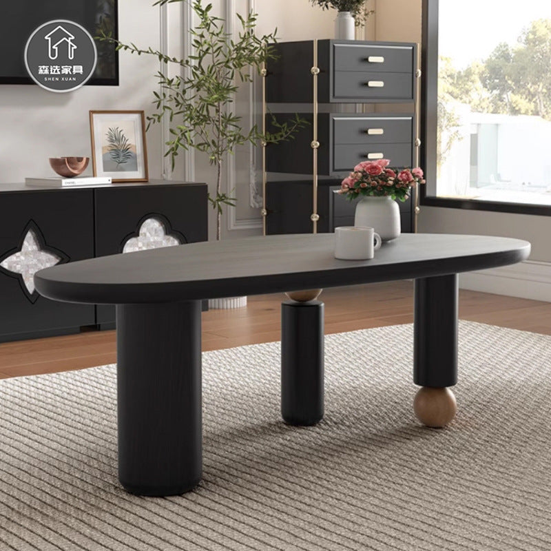Modern Mid-Century Alien Oval Pine Coffee Table For Living Room