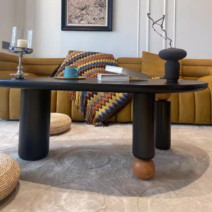 Moderner Mid-Century Alien Ovaler Kiefer-Couchtisch für das Wohnzimmer 
