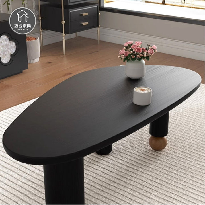 Moderner Mid-Century Alien Ovaler Kiefer-Couchtisch für das Wohnzimmer 