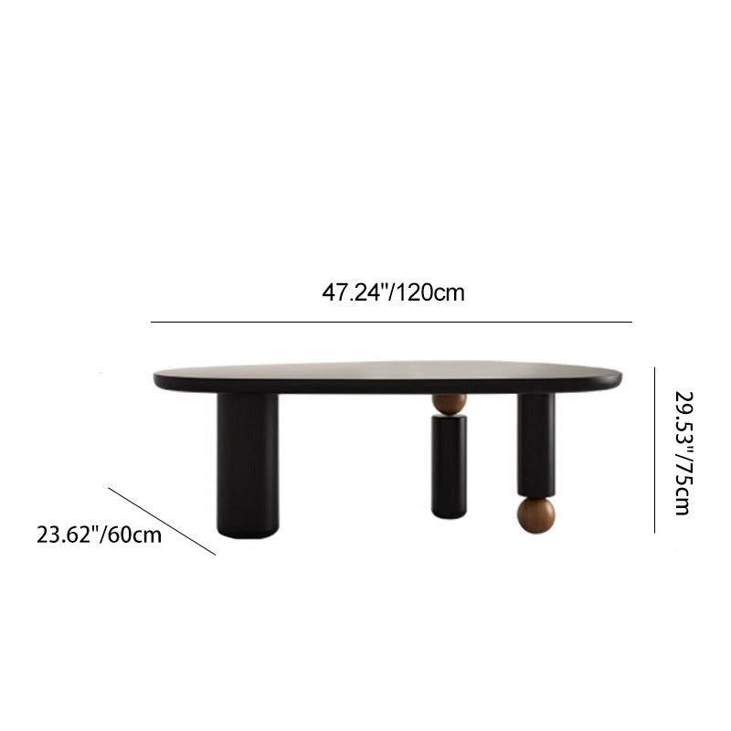 Modern Mid-Century Alien Oval Pine Coffee Table For Living Room