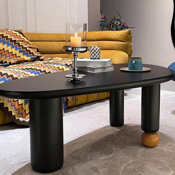 Moderner Mid-Century Alien Ovaler Kiefer-Couchtisch für das Wohnzimmer 