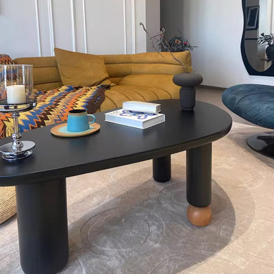 Modern Mid-Century Alien Oval Pine Coffee Table For Living Room