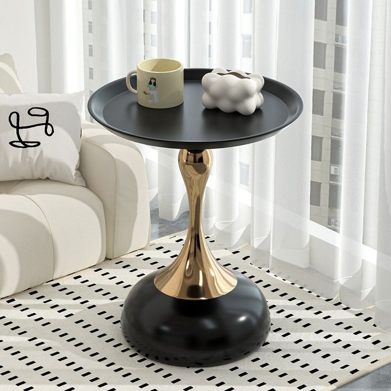 Traditional French Round Iron Side Table For Living Room
