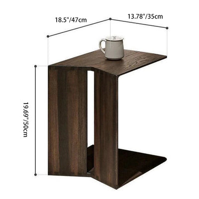 Modern Minimalist Triangle Rectangle Ash Wood Side Table For Living Room