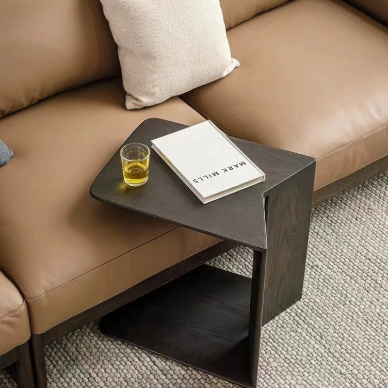 Modern Minimalist Triangle Rectangle Ash Wood Side Table For Living Room
