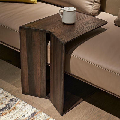 Modern Minimalist Triangle Rectangle Ash Wood Side Table For Living Room