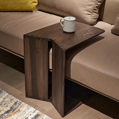 Modern Minimalist Triangle Rectangle Ash Wood Side Table For Living Room