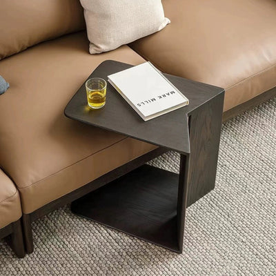 Modern Minimalist Triangle Rectangle Ash Wood Side Table For Living Room