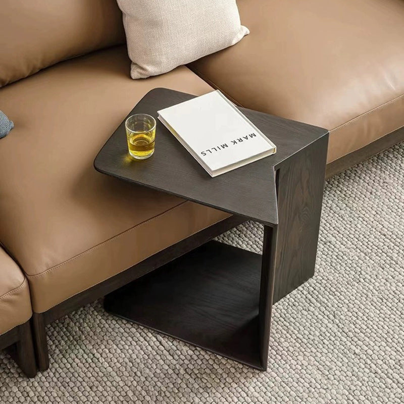 Modern Minimalist Triangle Rectangle Ash Wood Side Table For Living Room