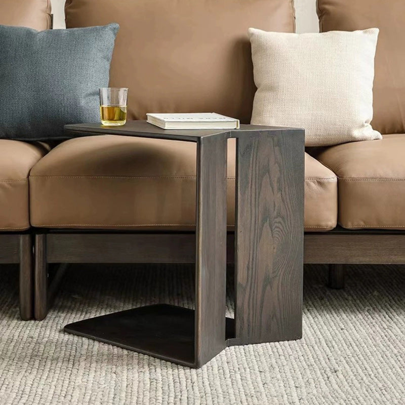 Modern Minimalist Triangle Rectangle Ash Wood Side Table For Living Room