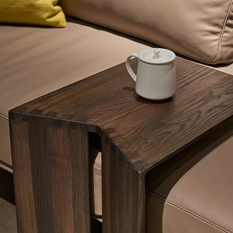 Modern Minimalist Triangle Rectangle Ash Wood Side Table For Living Room