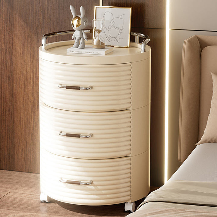 Cylindre rond amovible contemporain scandinave PP ABS PET 1/2/3/4 tiroir pour salon 