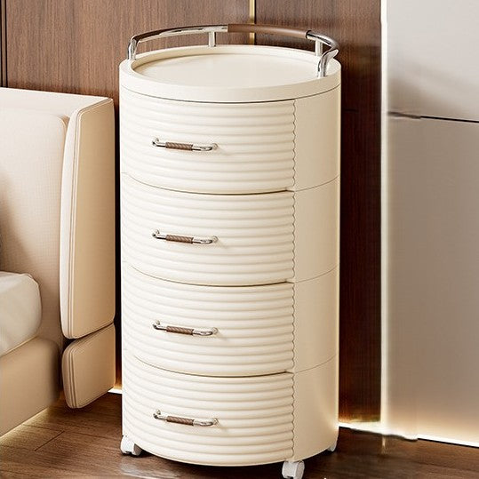 Cylindre rond amovible contemporain scandinave PP ABS PET 1/2/3/4 tiroir pour salon 