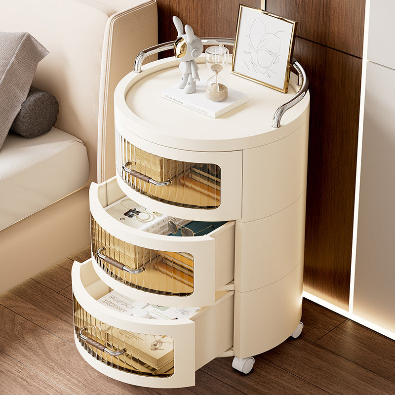 Cylindre rond amovible contemporain scandinave PP ABS PET 1/2/3/4 tiroir pour salon 