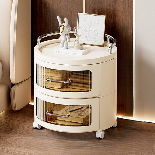 Cylindre rond amovible contemporain scandinave PP ABS PET 1/2/3/4 tiroir pour salon 