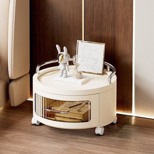 Cylindre rond amovible contemporain scandinave PP ABS PET 1/2/3/4 tiroir pour salon 
