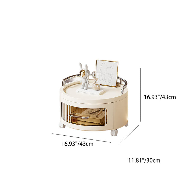 Contemporary Scandinavian Removable Round Cylinder PP ABS PET 1/2/3/4 Drawer For Living Room