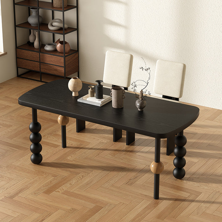 Traditioneller Vintage-Esstisch aus Kiefernholz in rechteckiger/ovaler Form für das Esszimmer 