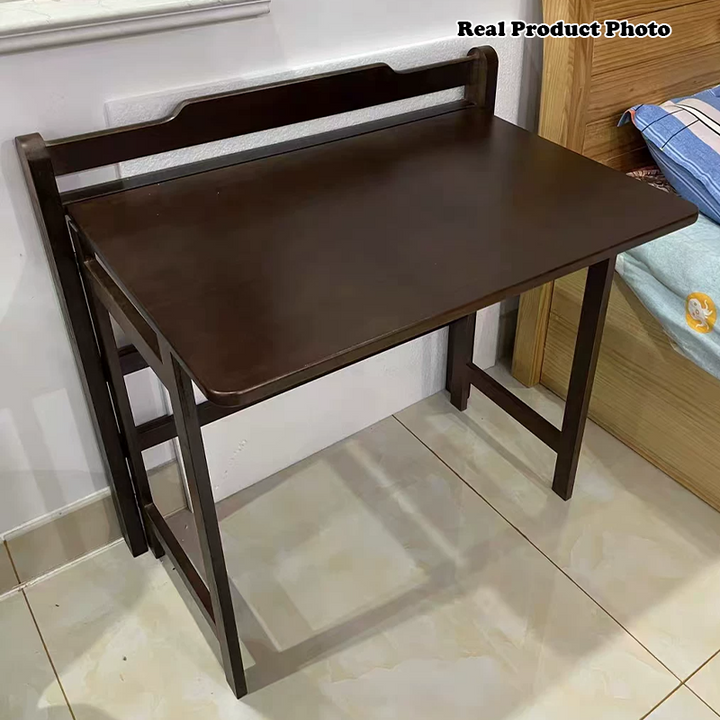 Moderner minimalistischer klappbarer Schreibtisch aus Kautschukholz in rechteckiger Form fürs Homeoffice 