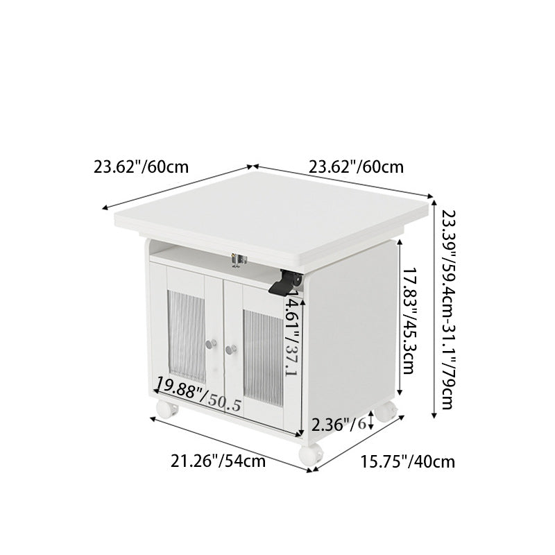 Modern Minimalist Movable Liftable Foldable Expandable Particle Board Coffee Table 1-Cabinet For Living Room