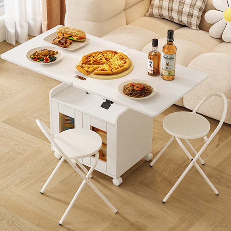 Modern Minimalist Movable Liftable Foldable Expandable Plank Coffee Table 1-Cabinet For Living Room
