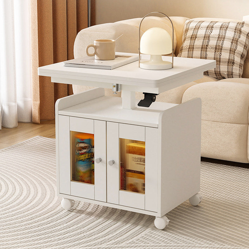 Modern Minimalist Movable Liftable Foldable Expandable Particle Board Coffee Table 1-Cabinet For Living Room