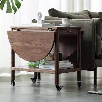 Table d'appoint ovale minimaliste moderne en bois massif, métal et verre avec 1 tiroir pour le salon 