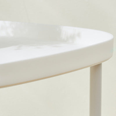 Table d'appoint carrée moderne minimaliste en plastique et acier titane à 2 niveaux pour salon 