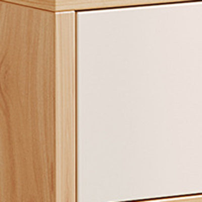 Table de nuit rectangulaire minimaliste moderne en bois massif avec 3 tiroirs pour chambre 