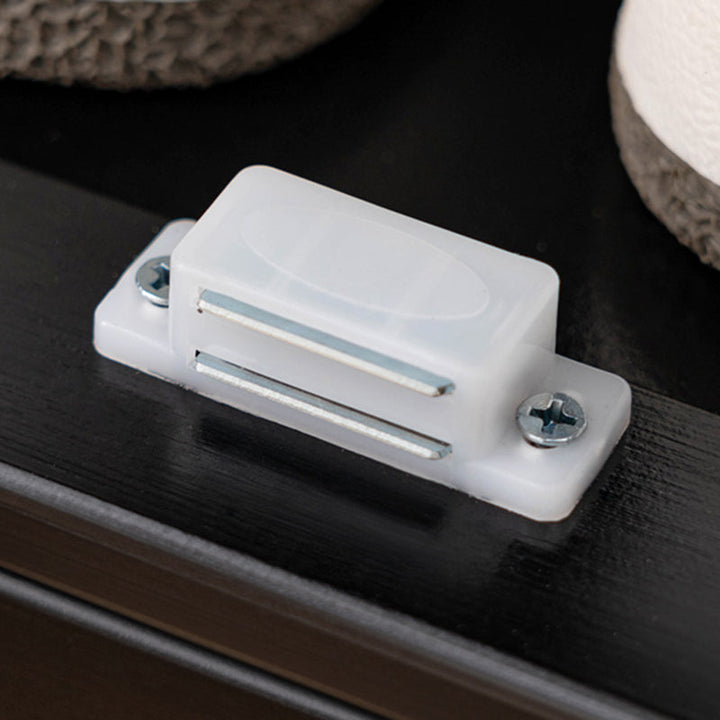 Rangement à chaussures moderne minimaliste rectangulaire en bambou, plastique et verre à 3 armoires pour entrées 