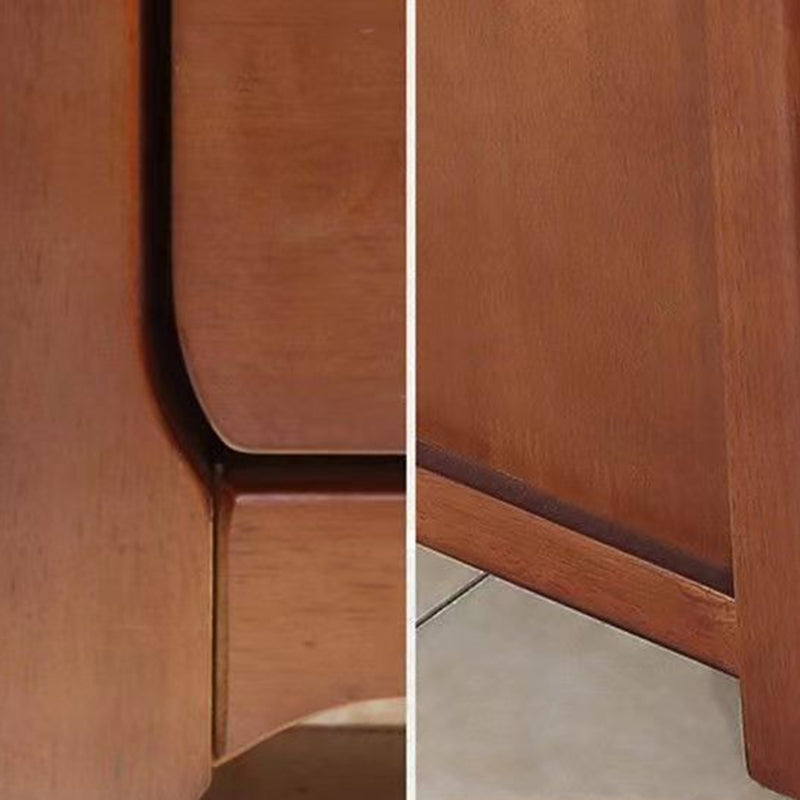 Table de nuit carrée minimaliste moderne en bois massif avec 2 tiroirs pour chambre 